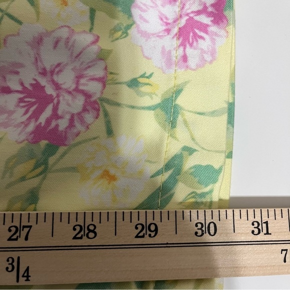 Liverpool Yellow Floral Straight Leg Capri Pants - Picture 14 of 15